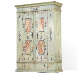 Bemalter Volkskunst Hochzeitsschrank, 1794