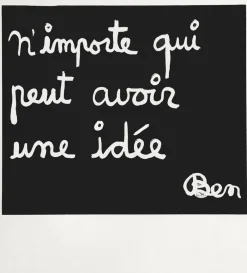 Ben (Ben Vautier), Everyone Can Have an Idea, 1969, Siebdruck