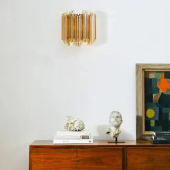 Bernsteinfarbene Palermo Wandlampe von Pure White Lines