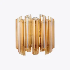 Bernsteinfarbene Palermo Wandlampe von Pure White Lines