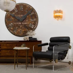 Bernsteinfarbene Palermo Wandlampe von Pure White Lines