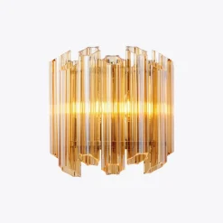 Bernsteinfarbene Palermo Wandlampe von Pure White Lines