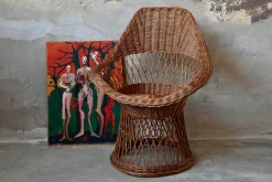 Böhmischer Rattan Kindersessel