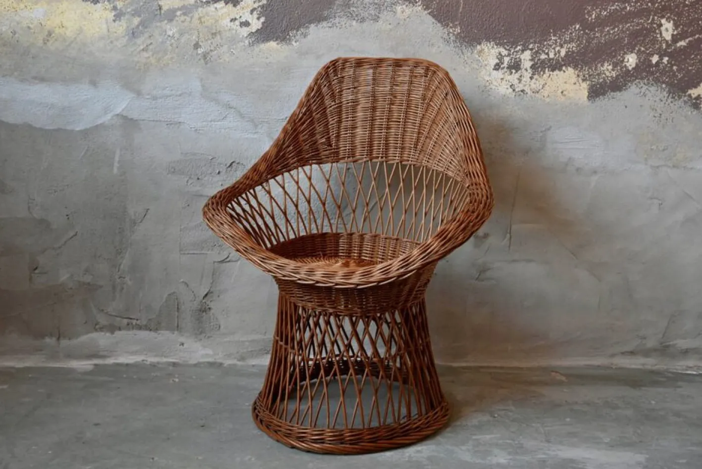 Böhmischer Rattan Kindersessel