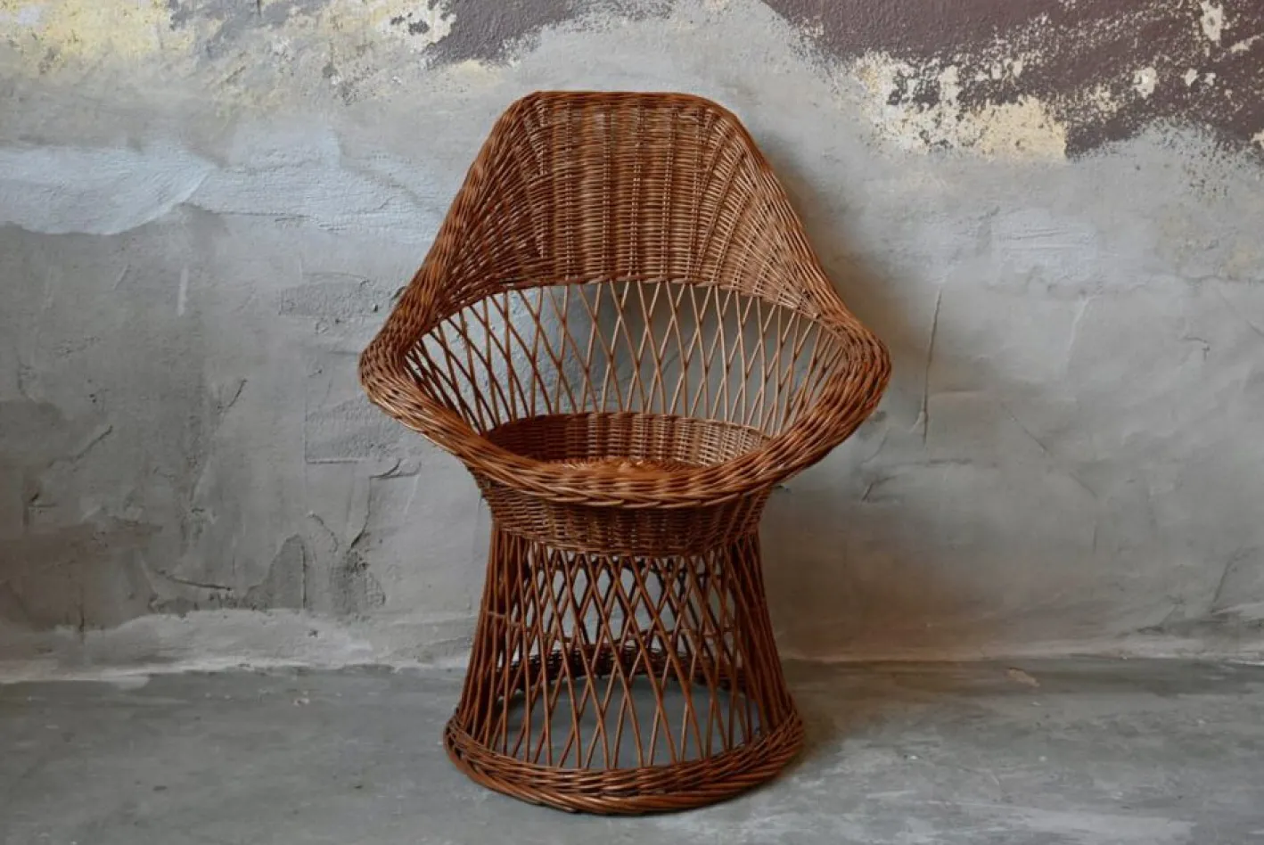 Böhmischer Rattan Kindersessel