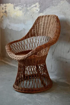 Böhmischer Rattan Kindersessel