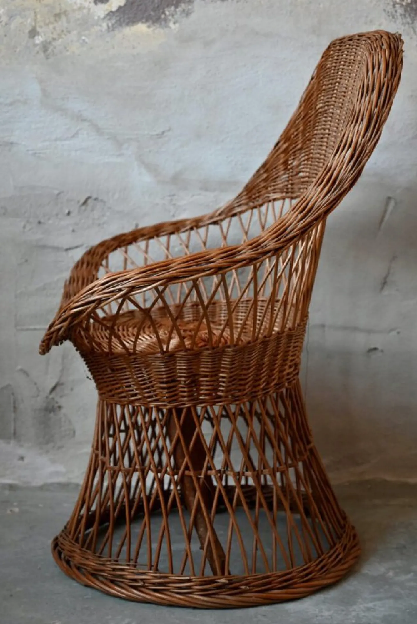 Böhmischer Rattan Kindersessel