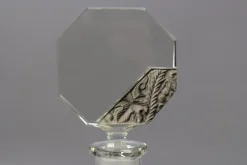 Böhmisches Art Deco Dekanter Set aus klarem & grauem Glas, Schlevogt & Hoffman zugeschrieben, 1930er, 7 . Set