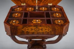Biedermeier Nähtisch aus Mahagoni, 1850