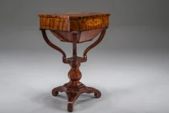 Biedermeier Nähtisch aus Mahagoni, 1850