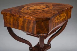 Biedermeier Nähtisch aus Mahagoni, 1850