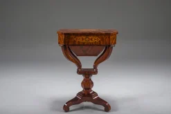Biedermeier Nähtisch aus Mahagoni, 1850