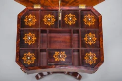 Biedermeier Nähtisch aus Mahagoni, 1850