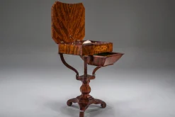 Biedermeier Nähtisch aus Mahagoni, 1850
