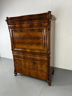 Biedermeier Sekretär aus Eiche & Mahagoni, 1860er