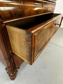 Biedermeier Sekretär aus Eiche & Mahagoni, 1860er
