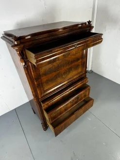 Biedermeier Sekretär aus Eiche & Mahagoni, 1860er