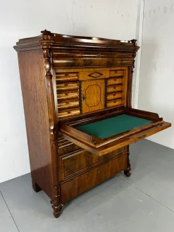 Biedermeier Sekretär aus Eiche & Mahagoni, 1860er