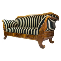 Biedermeier Sofa aus Nussholz, Frühes 19. Jh.