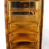 Biedermeier Vitrine aus Nussholz, 19. Jh., Österreich, 1840