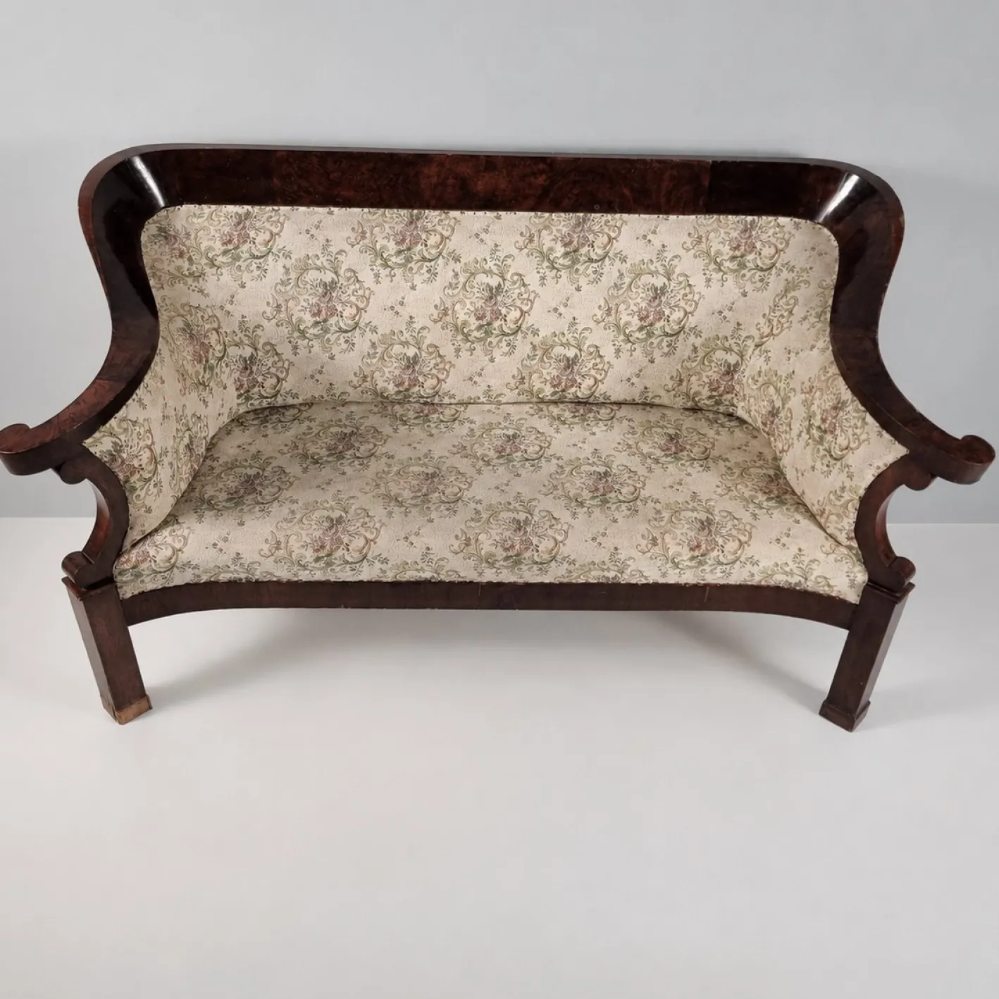 Biedermeier Walnuss Furnier Sofa