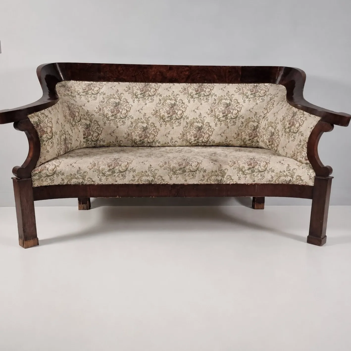 Biedermeier Walnuss Furnier Sofa