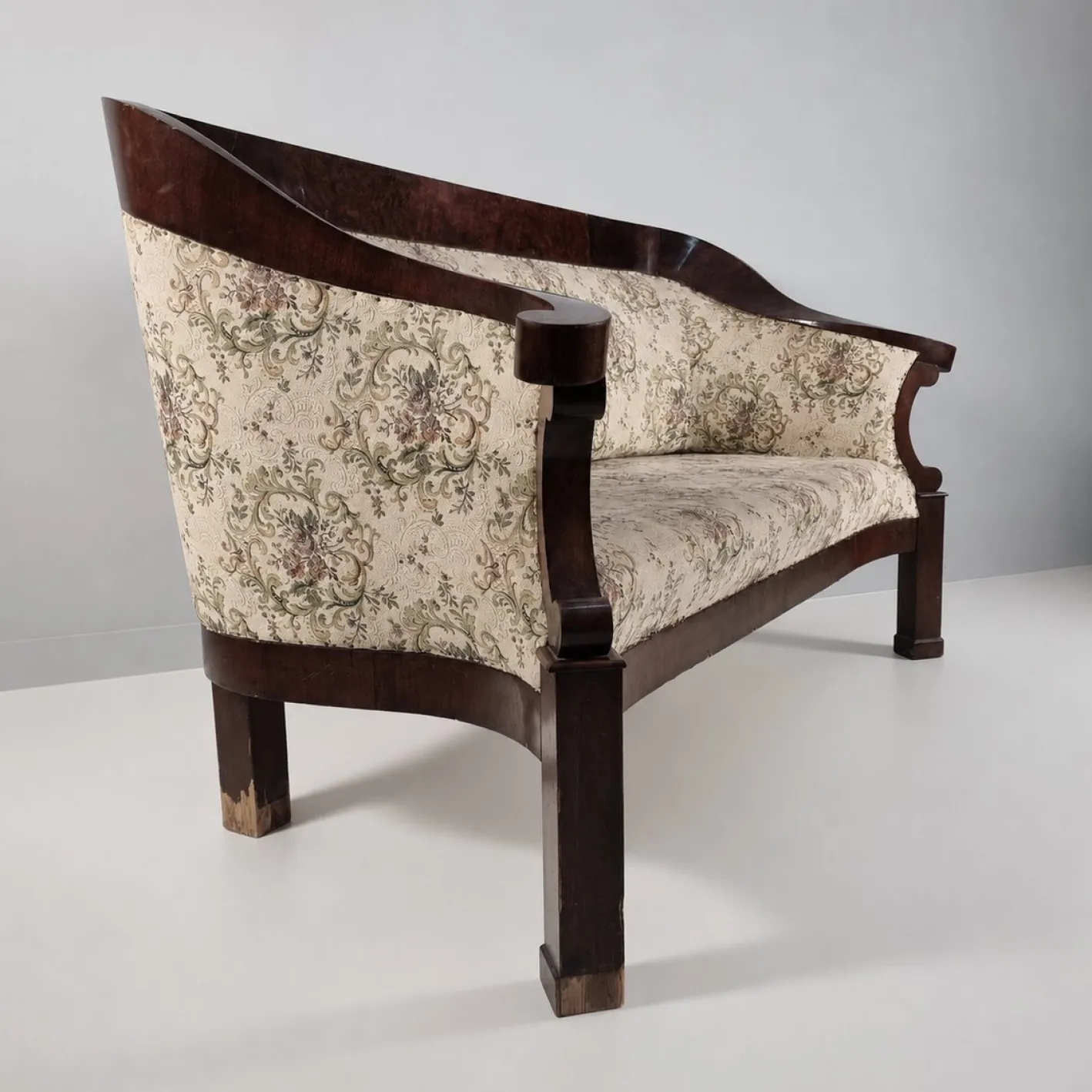Biedermeier Walnuss Furnier Sofa
