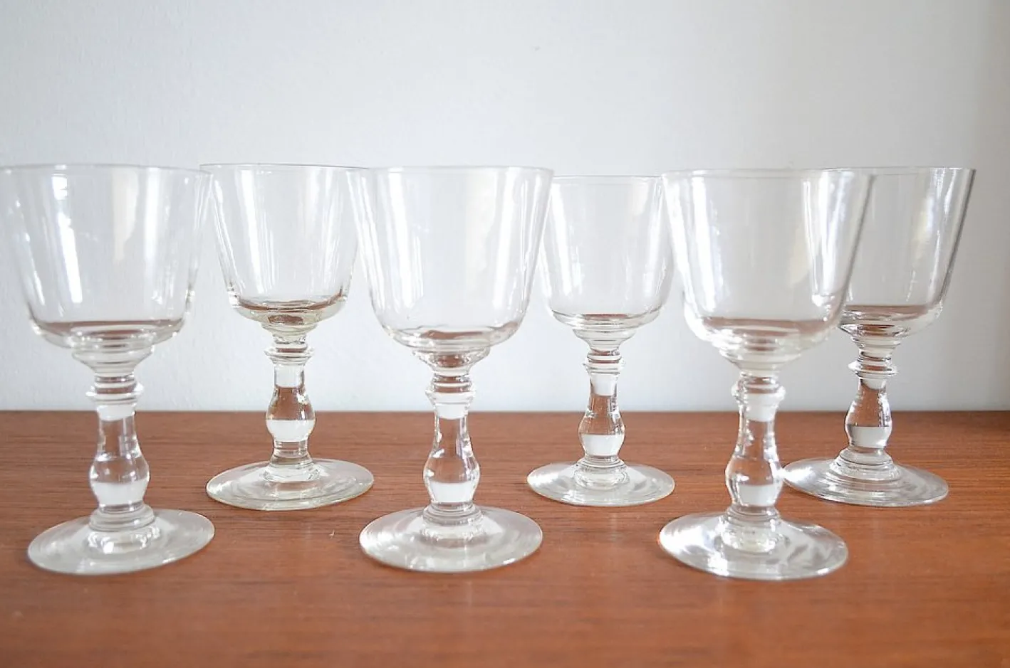 Biedermeier Weingläser, 1880er, 6er Set