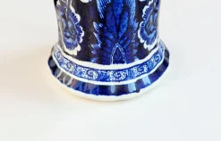 Blaue Delft Vasen in Trompeten-Optik von Boch Royal Sphinx Maastricht, 1960er, 2er Set
