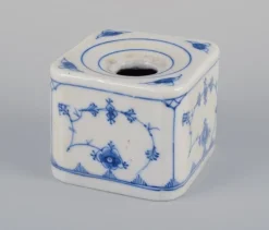 Blaue Kannelierte Schlichte Tintenfässer von Royal Copenhagen, 19. Jh., 2er Set