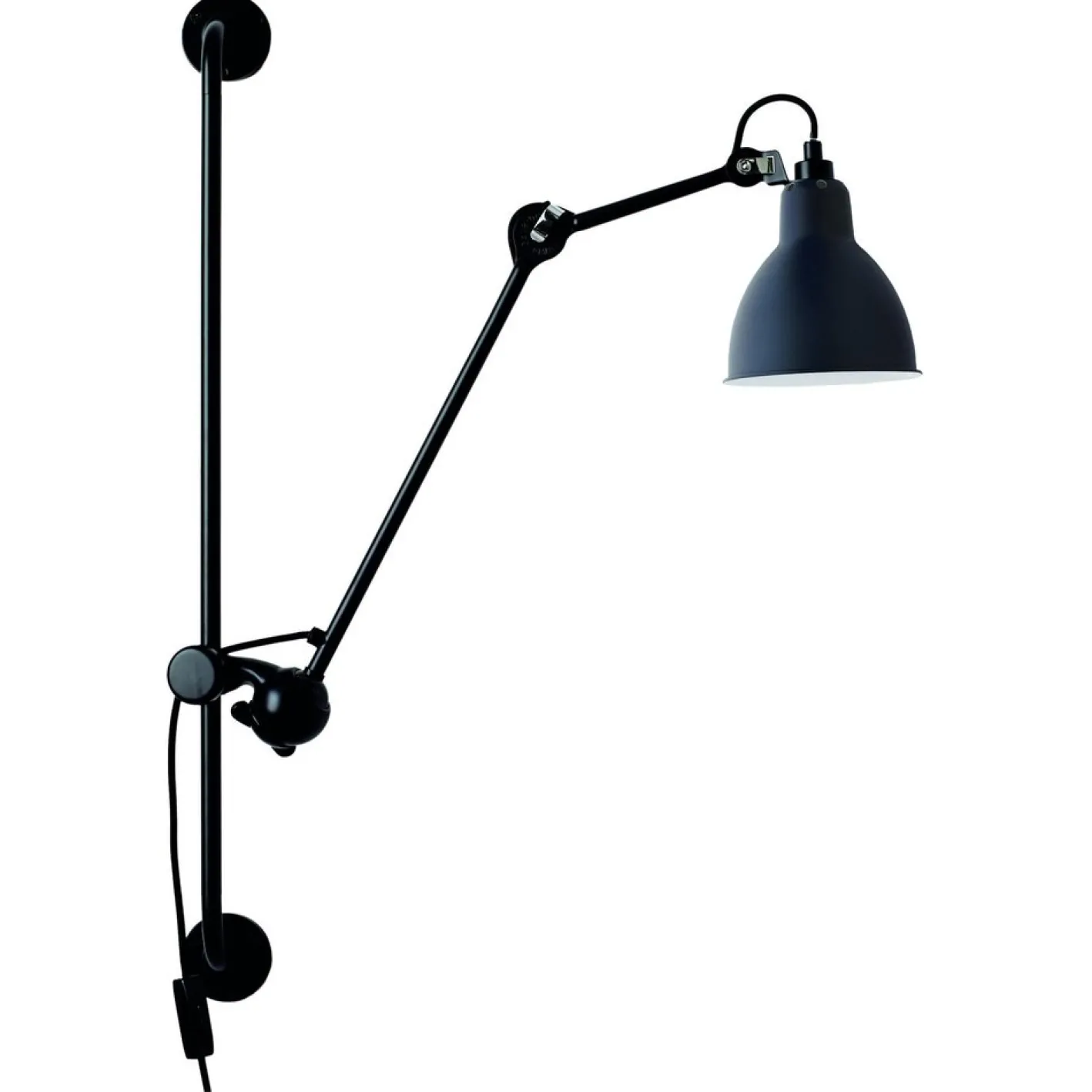Blaue Lampe Gras N° 210 Wandlampe von Bernard-Albin Gras