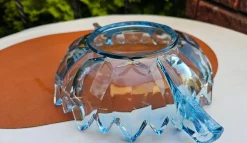 Blauer Art Deco Brockwitz Servierteller, 1930er