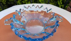 Blauer Art Deco Brockwitz Servierteller, 1930er