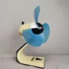 Blauer Mid-Century Tischventilator aus Kunststoff, Sowjetunion, 1969