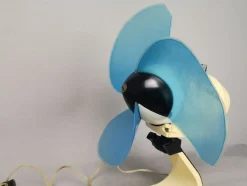 Blauer Mid-Century Tischventilator aus Kunststoff, Sowjetunion, 1969