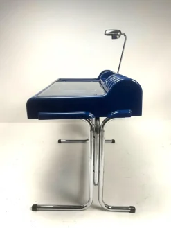 Blauer Orix Schreibtisch aus Kunststoff von Parigi & Prina für Molteni, Italien, 1970er