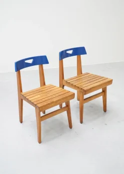 Blauer Stuhl von Lucien Engels für Home Emile Vandervelde II, Belgien, 1954