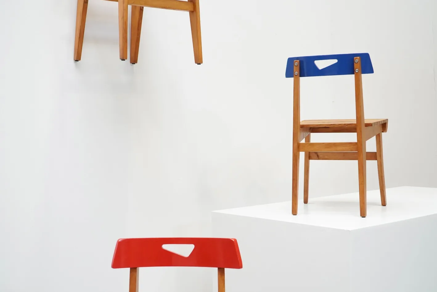 Blauer Stuhl von Lucien Engels für Home Emile Vandervelde II, Belgien, 1954
