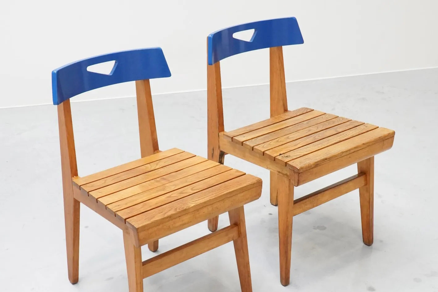 Blauer Stuhl von Lucien Engels für Home Emile Vandervelde II, Belgien, 1954