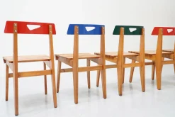 Blauer Stuhl von Lucien Engels für Home Emile Vandervelde II, Belgien, 1954