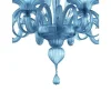 Blauer venezianischer Kronleuchter aus satiniertem Muranoglas von Simoeng
