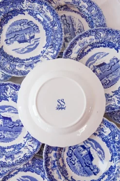 Blaue Schwedische Dessertteller von Rörstrand, 12 . Set