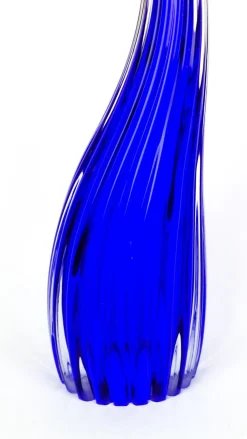 Blaue Skulpturale Hornvase aus Muranoglas von Beltrami für Made Murano Glass, 2019
