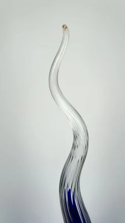 Blaue Skulpturale Hornvase aus Muranoglas von Beltrami für Made Murano Glass, 2019