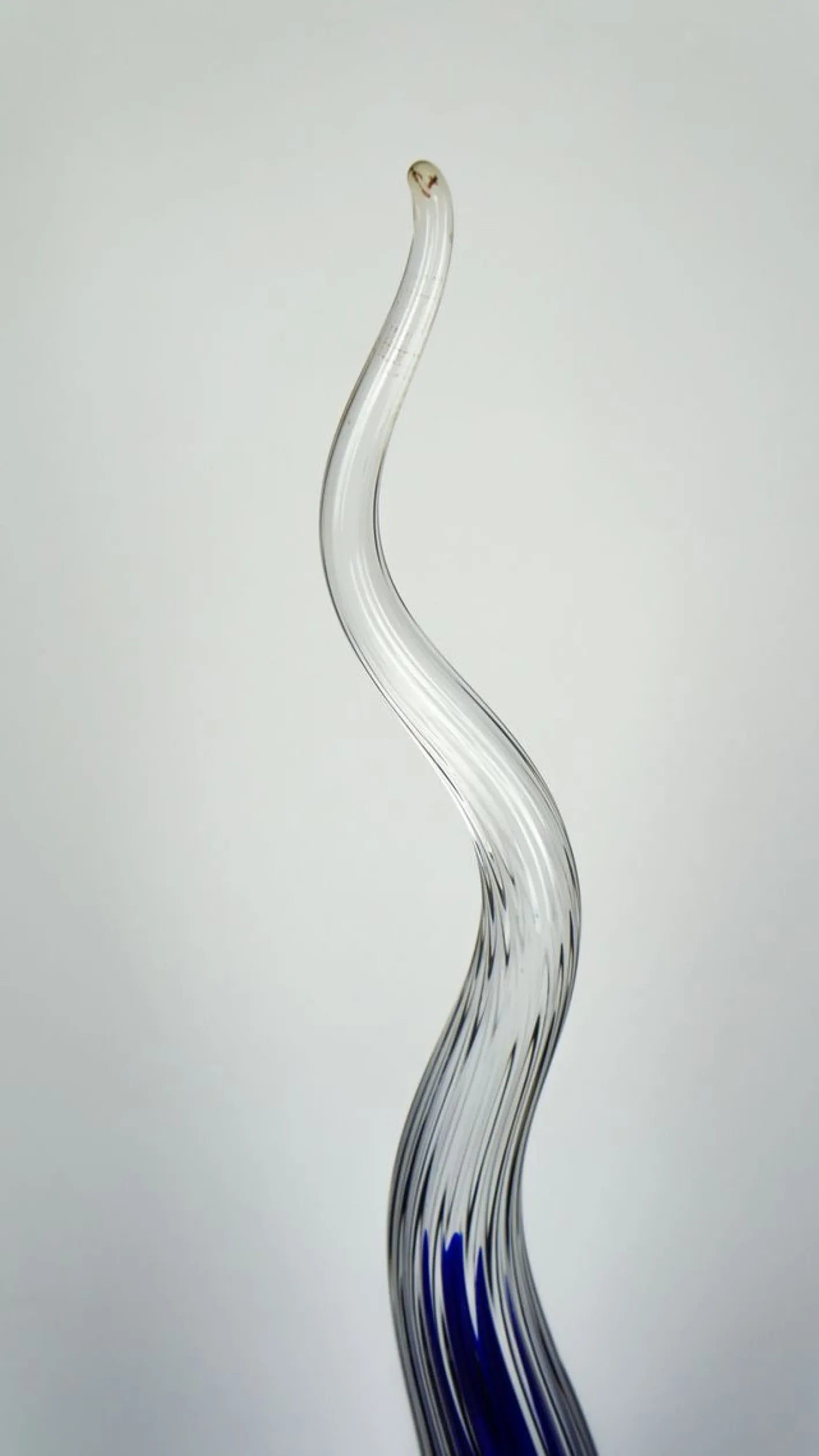 Blaue Skulpturale Hornvase aus Muranoglas von Beltrami für Made Murano Glass, 2019