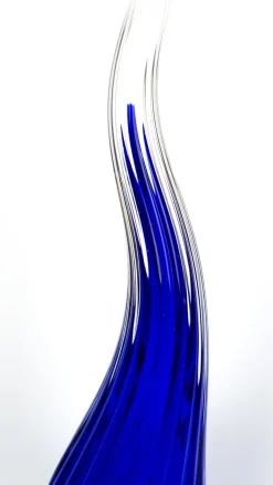 Blaue Skulpturale Hornvase aus Muranoglas von Beltrami für Made Murano Glass, 2019
