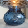 Blaues Murano Glas mit Ballotton Lampe von Simoeng