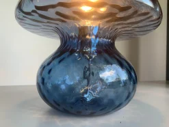 Blaues Murano Glas mit Ballotton Lampe von Simoeng
