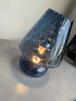 Blaues Murano Glas mit Ballotton Lampe von Simoeng