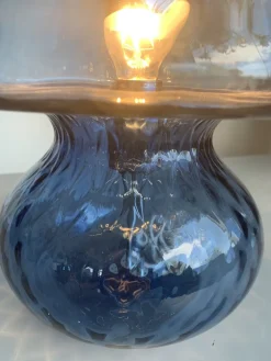 Blaues Murano Glas mit Ballotton Lampe von Simoeng